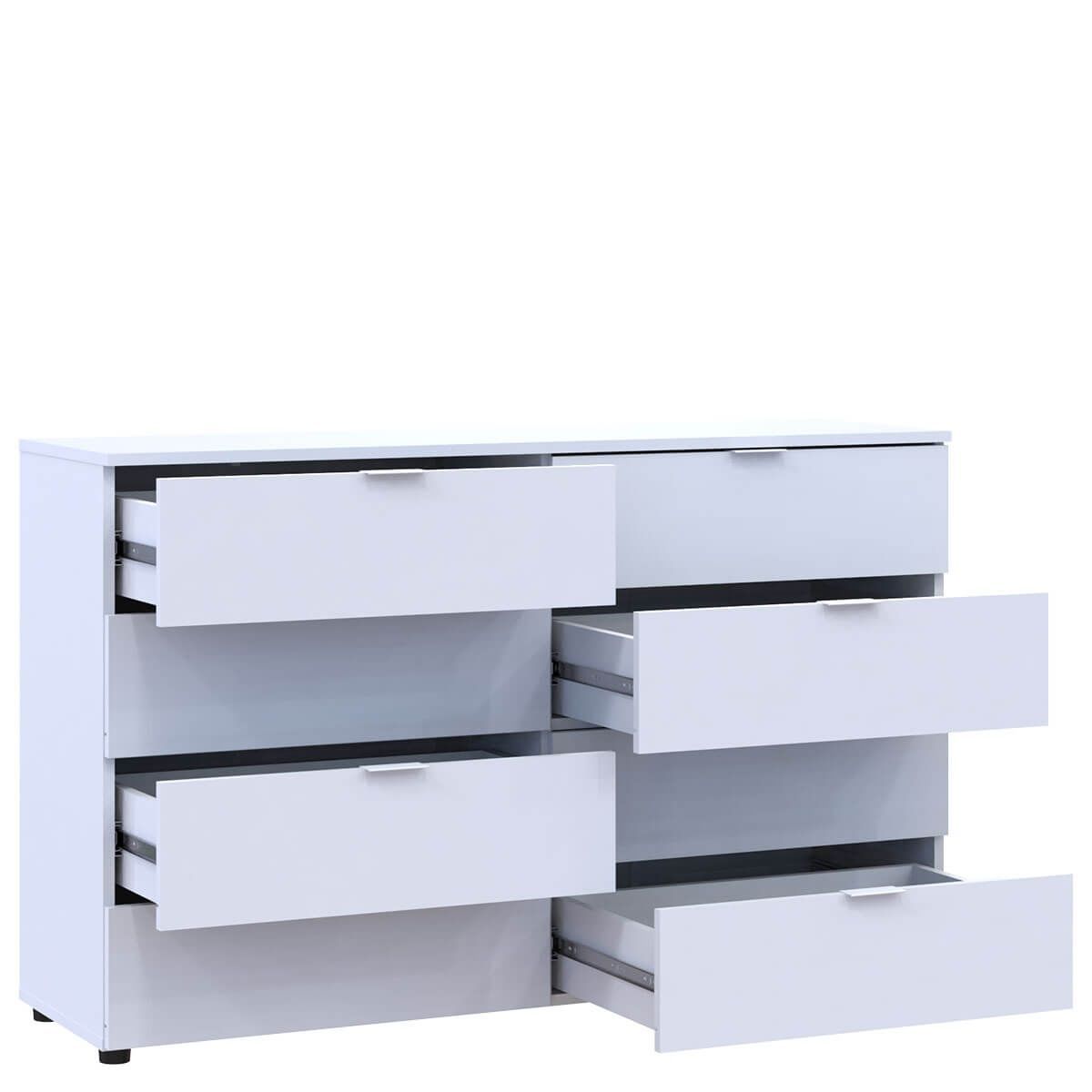 Комод Рон 8 Doros (Дорос) 8 ящиков 130х38х81 см белый 41516172 фото мебель