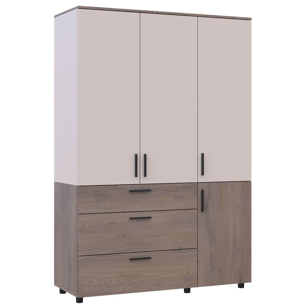 Шкаф для одежды Торн Doros (Дорос) 3 ДСП/3Ш (штанга) 135х51,6х200 см кремона канноло / кашемир 44900501 фото мебель