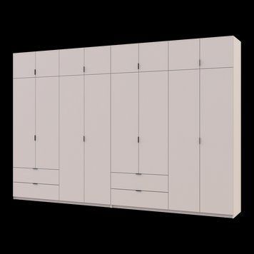 Шафа з антресоллю розпашна для одягу Лукас Doros (Дорос) 4+4 ДСП 360х50х240 кашемір 42005144 фото меблі