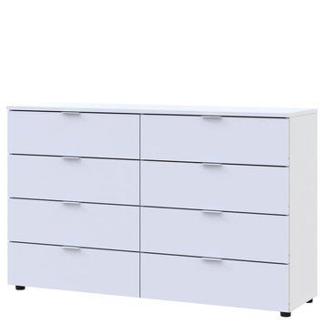 Комод Рон 8 Doros (Дорос) 8 ящиков 130х38х81 см белый 41516172 фото мебель