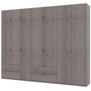 На фото шафа з антресоллю Лукас Doros (Дорос) 3+4 ДСП 300х50х240 см канноло