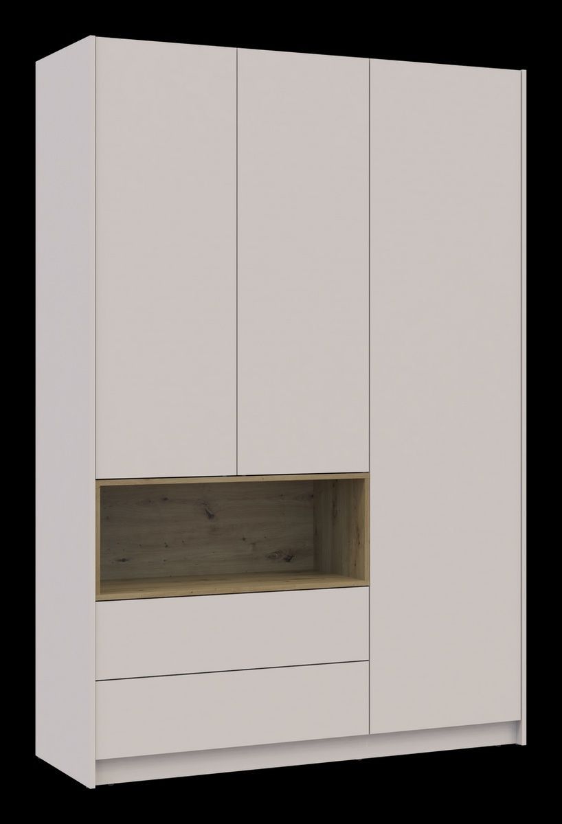 Шафа для одягу з нішею Дейл Doros (Дорос) 3 ДСП 150х52х220 кашемір / дуб артизан 80737726 фото меблі
