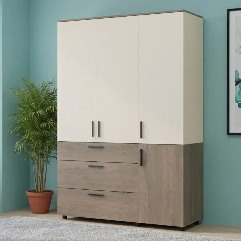 Шкаф для одежды Торн Doros (Дорос) 3 ДСП/3Ш (штанга) 135х51,6х200 см кремона канноло / кашемир 44900501 фото мебель