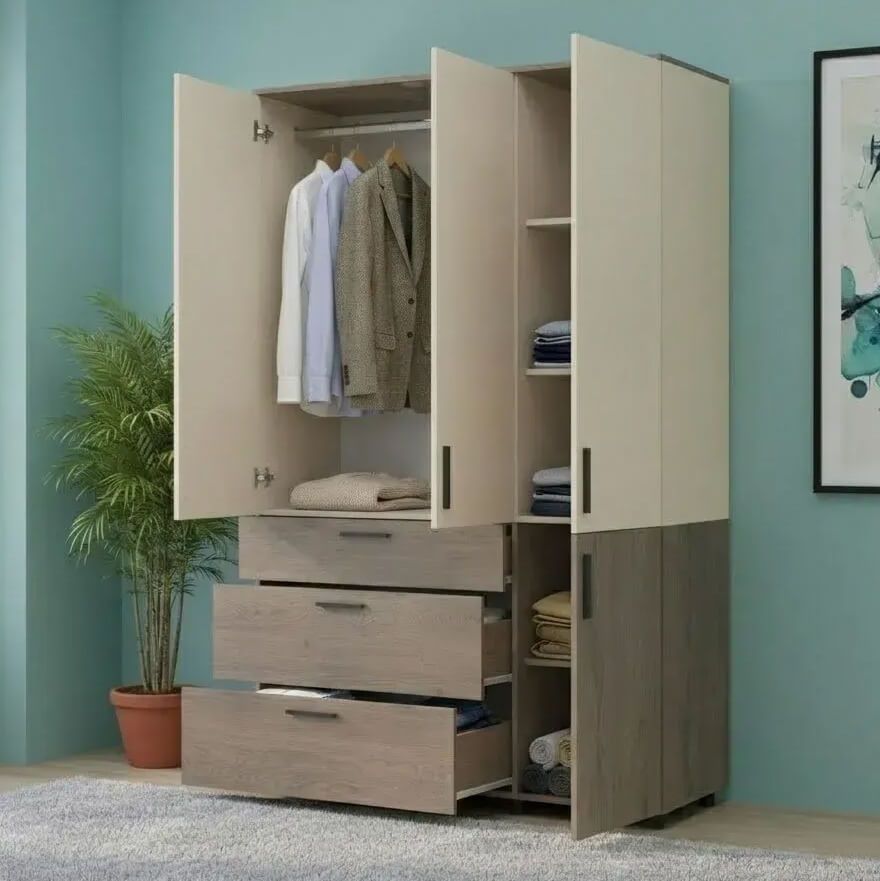 Шкаф для одежды Торн Doros (Дорос) 3 ДСП/3Ш (штанга) 135х51,6х200 см кремона канноло / кашемир 44900501 фото мебель