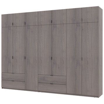 На фото шафа з антресоллю Лукас Doros (Дорос) 3+4 ДСП 315х50х240 см канноло