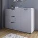 Комод LION Краш з трьома шухлядами та закритими полицями 120x86x43 см кашемір 30890 фото меблі