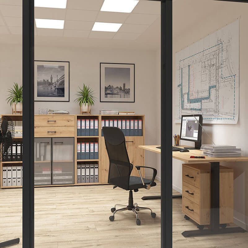 Тумба мобільна KTN3S SPACE OFFICE BRW дуб артизан S479-KTN3S-DASN фото меблі