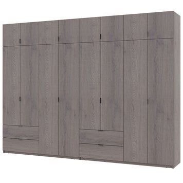 На фото шафа з антресоллю Лукас Doros (Дорос) 4+4 ДСП 320х50х240 см канноло