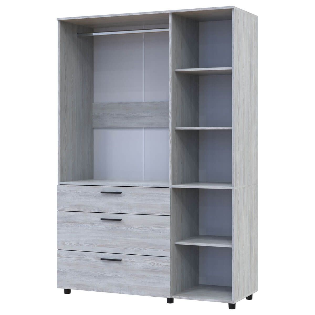 Шкаф для одежды Торн Doros (Дорос) 3 ДСП/3Ш (штанга) 135х51,6х200 см сосна натти 44900481 фото мебель