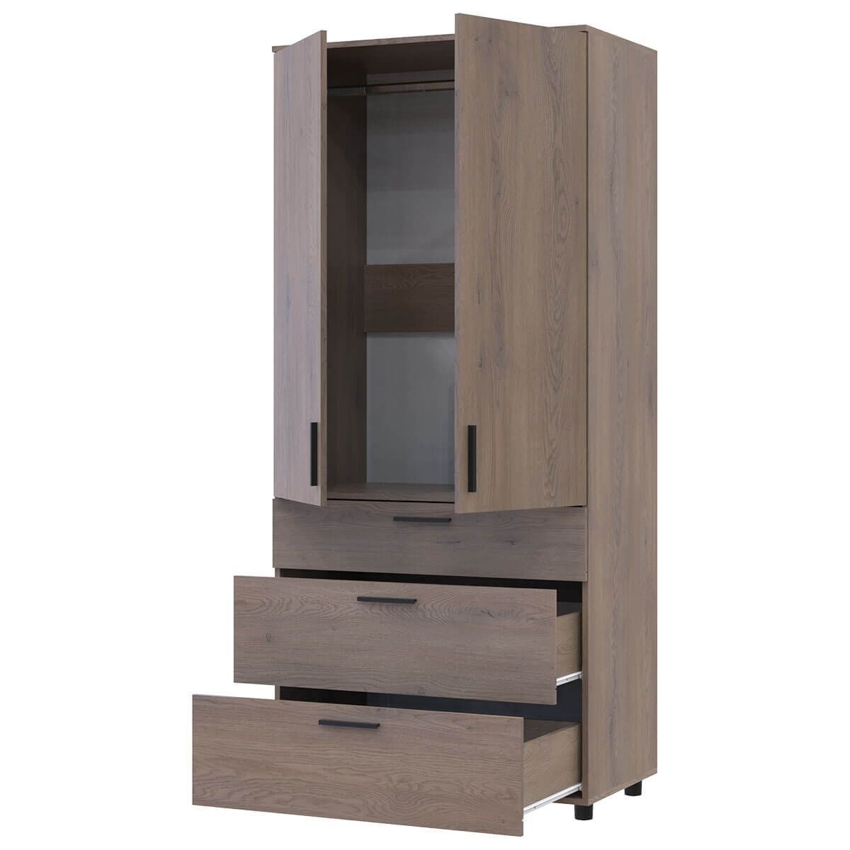 Шкаф для одежды Торн Doros (Дорос) 2 ДСП/3Ш (штанга) 90х51,6х200 см кремона канноло 44900429 фото мебель