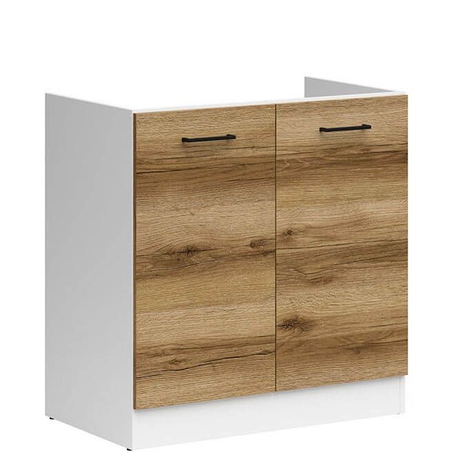 Тумба під мийку DK2D/80/82 JUNONA LINE BRW білий / дуб делано світлий K24-DK2D/80/82-BI/DDJ фото меблі