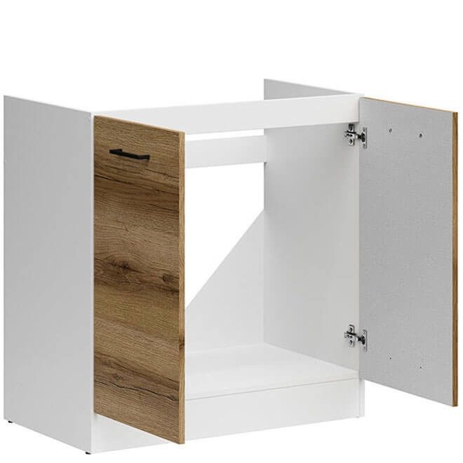 Тумба під мийку DK2D/80/82 JUNONA LINE BRW білий / дуб делано світлий K24-DK2D/80/82-BI/DDJ фото меблі