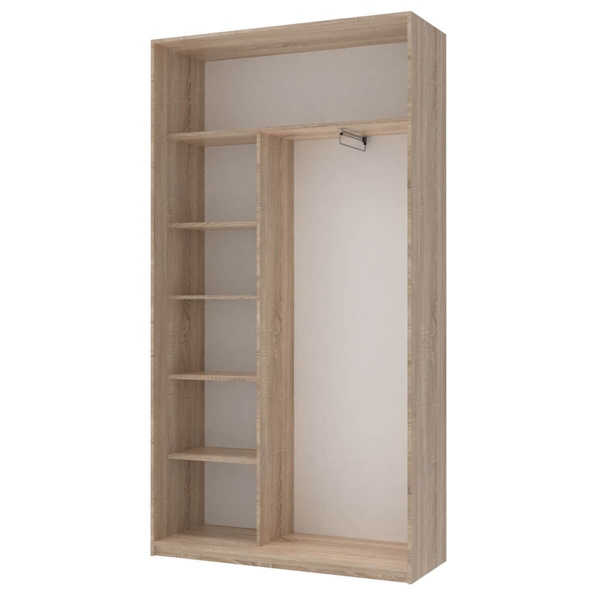На фото наповнення шафи-купе Сіті Лайт Doros (Дорос) 2 ДСП 120х45х225 см дуб сонома