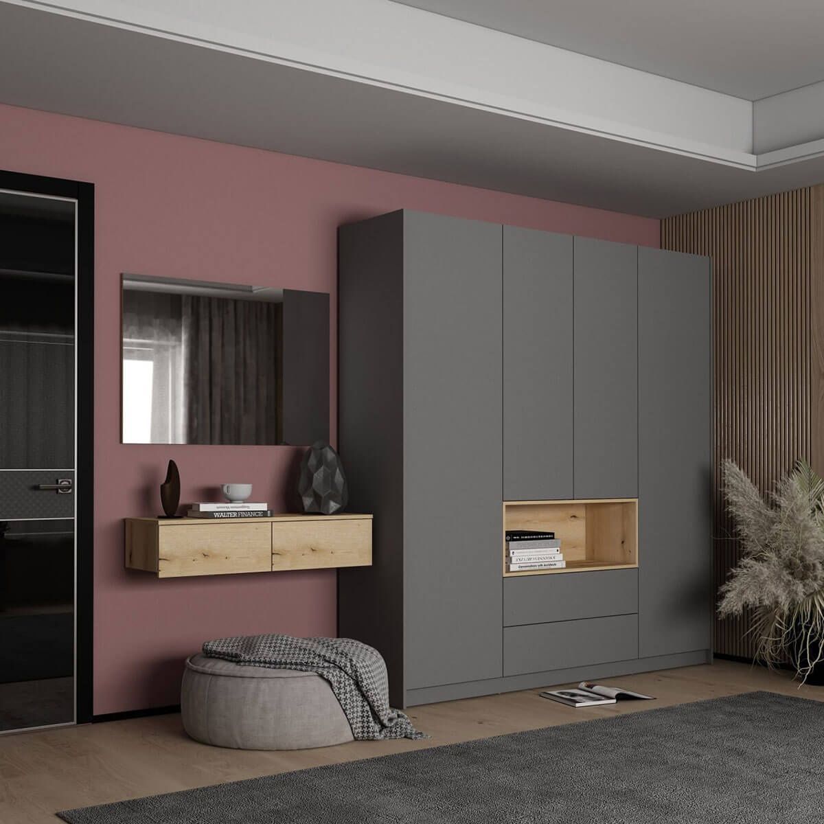 Стол туалетный Левия Doros (Дорос) 2Ш 100х32х22 см дуб эвок 41516095 фото мебель