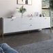 Тумба под телевизор с ящиками LION Wood с золотыми металлическими ножками 180х50х40 см бетон Style 18143 фото мебель