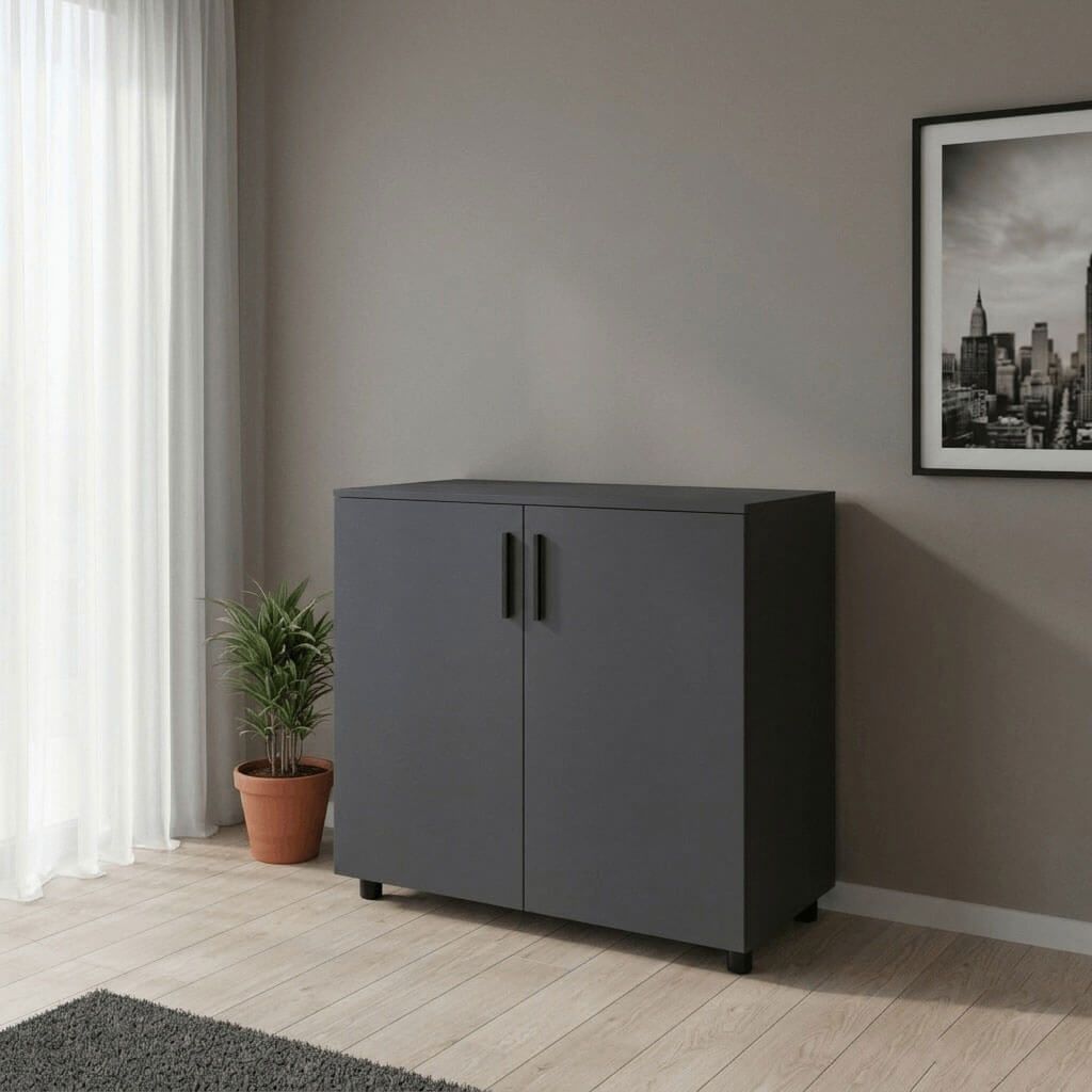 Тумба Торн Doros (Дорос) 2 ДСП 90х51,6х80 см антрацит 41510149 фото мебель