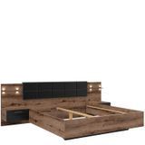 Кровать с тумбами LOZ/180/A (каркас) KASSEL BRW L99-LOZ/180/A-DMON/DCA фото мебеkm BLACK RED WHITE