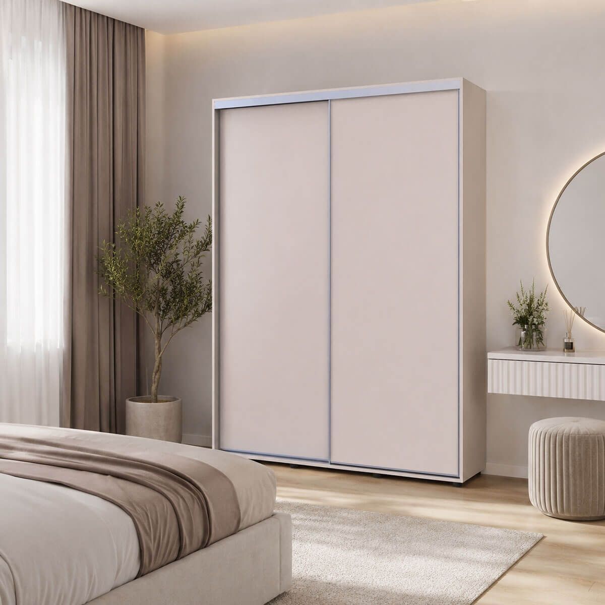 На фото шафа-купе Сігма Слім Doros (Дорос) 2 ДСП 170х45х214,4 см в інтер'єрі