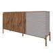 Комод закритий у вітальню на золотих металевих ніжках LION Грей 154x38x76,5 см 30702 фото 2