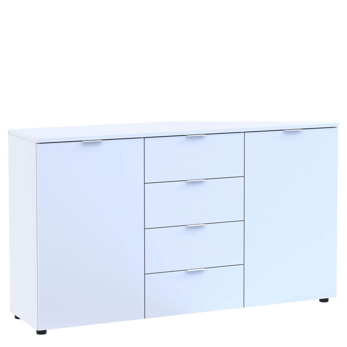 Комод Рон 5 Doros (Дорос) 2 двері 4 шухляди 140х38х81 см білий 44900223 фото меблі