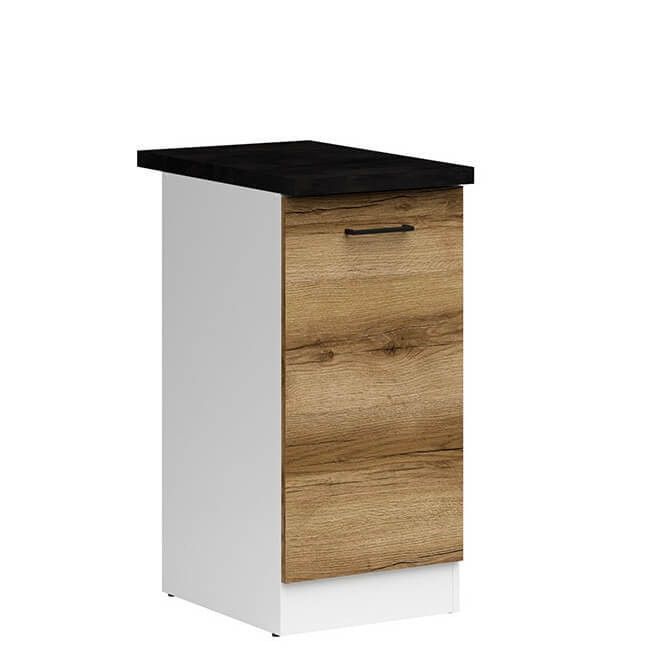 Тумба кухонна D1D/40/82L ZBL JUNONA LINE BRW білий / дуб делано світлий K24-D1D/40/82_L_ZBL-BI/DDJ/LMC фото меблі
