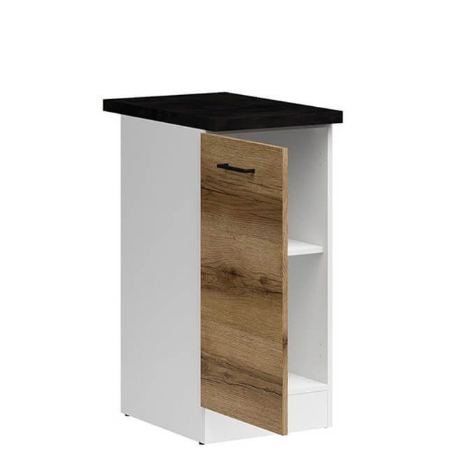 Тумба кухонна D1D/40/82L ZBL JUNONA LINE BRW білий / дуб делано світлий K24-D1D/40/82_L_ZBL-BI/DDJ/LMC фото меблі