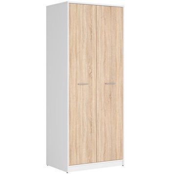Шафа SZF2D NEPO PLUS BRW білий / дуб сонома S435-SZF2D-BI/DSO фото меблі
