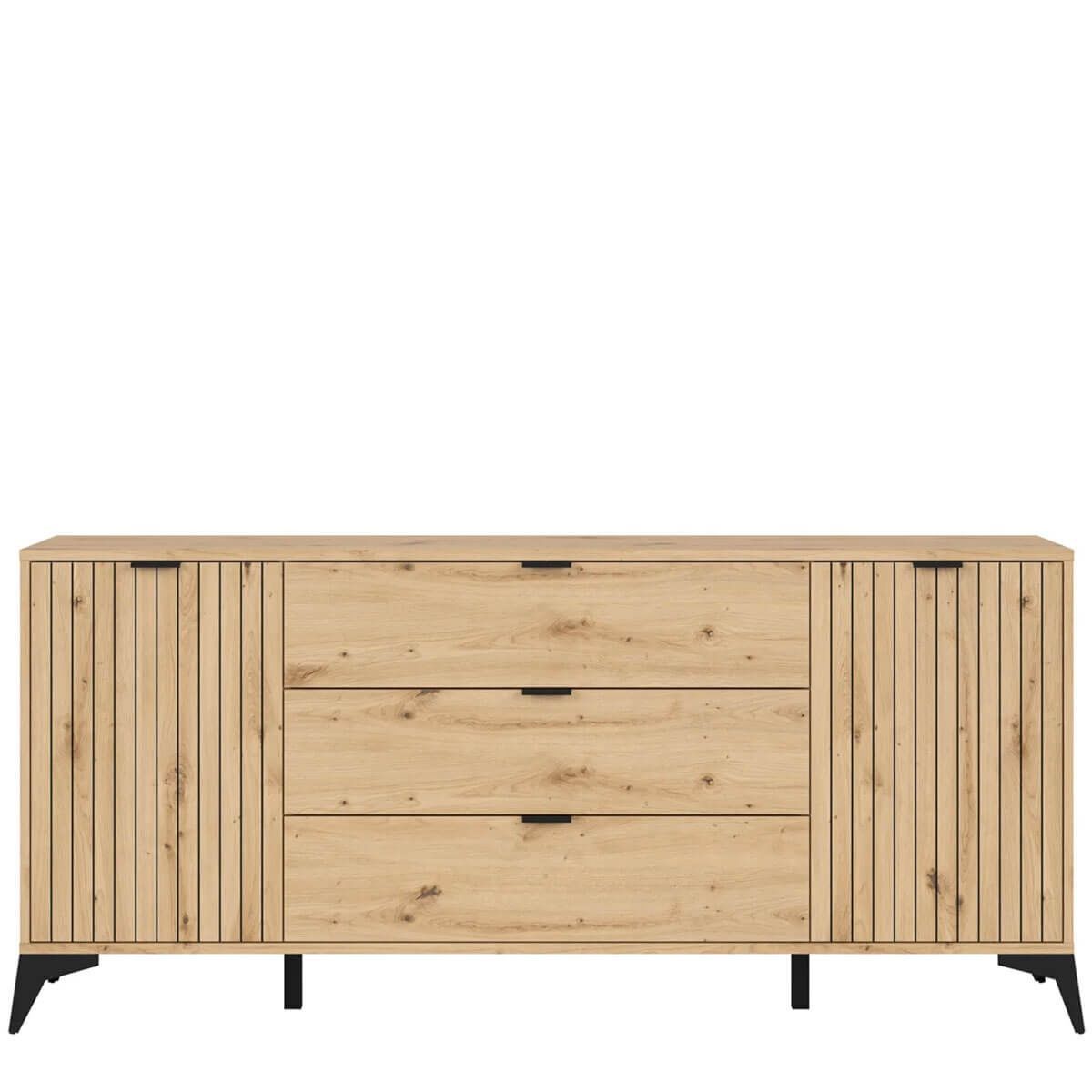 На фото вигляд спереду комода LAMEA BRW KOM2D3S/180