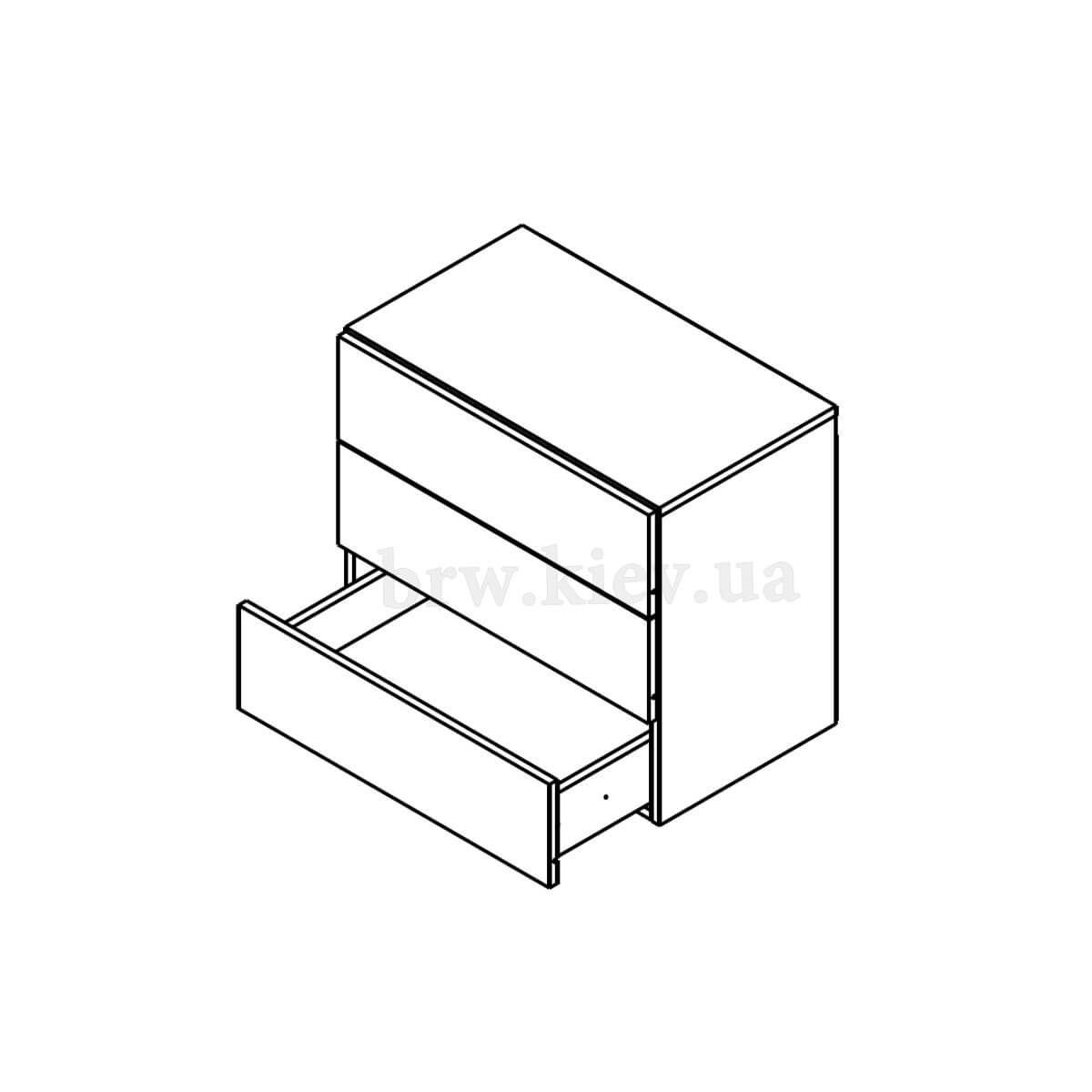 На фото схема наповнення навісної тумби передпокою Верто Гербор