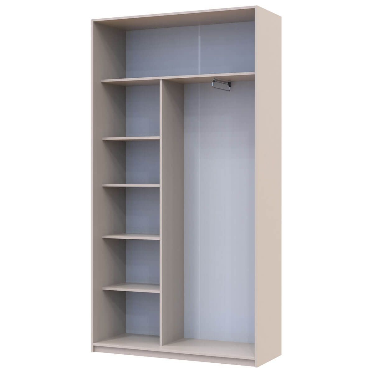 На фото наповнення шафи-купе Сіті Лайт Doros (Дорос) 2 Дзеркала 120х45х225 см кашемір