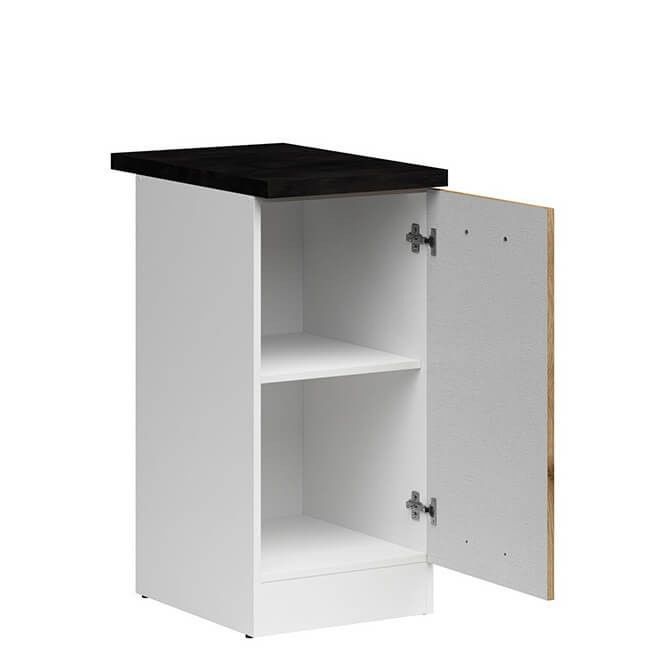 Тумба кухонна D1D/40/82P ZBL JUNONA LINE BRW білий / дуб делано світлий K24-D1D/40/82_P_ZBL-BI/DDJ/LMC фото меблі