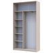 На фото наповнення шафи-купе Сіті Лайт Doros (Дорос) 2 Дзеркала 120х45х225 см кашемір