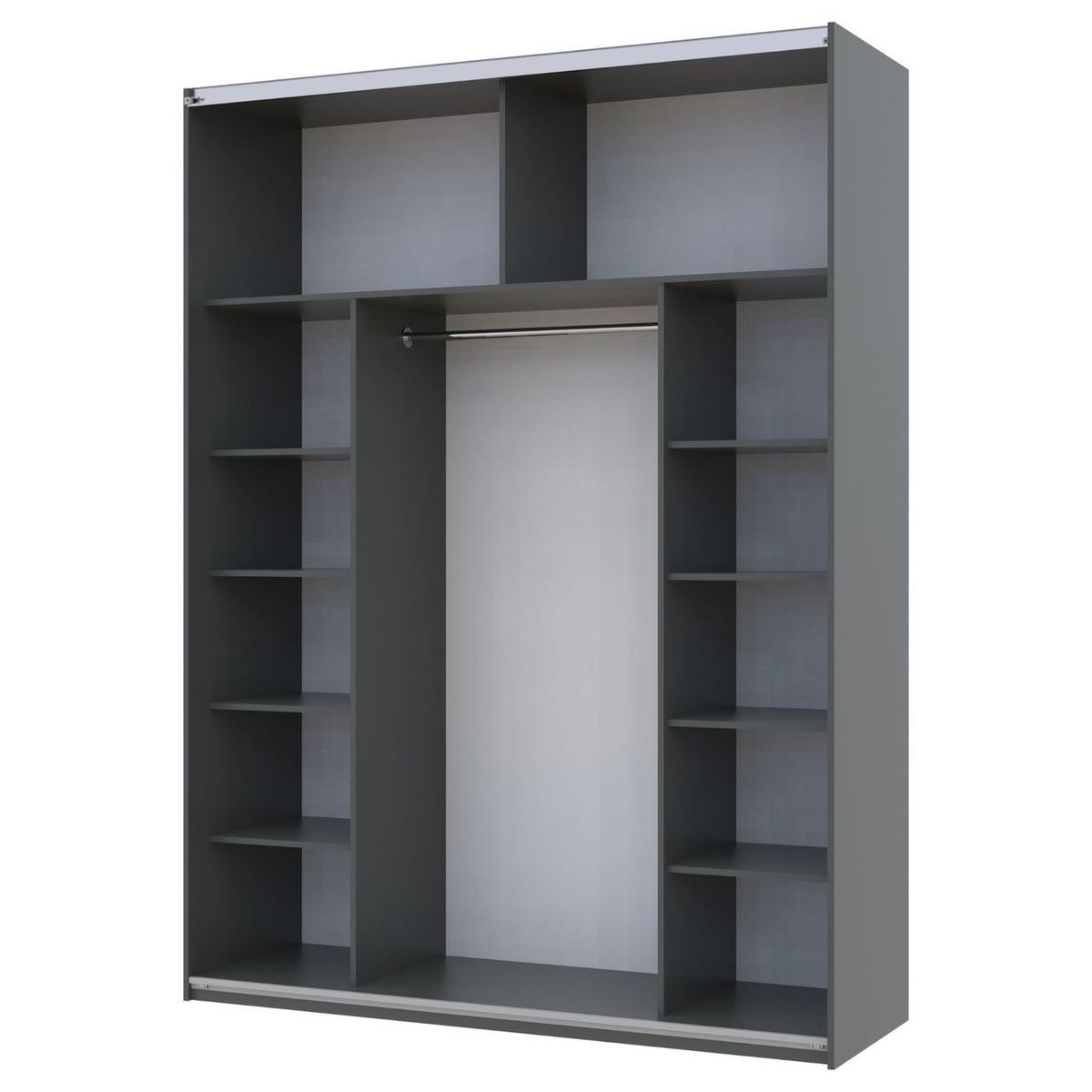 Шафа-купе G-Кайзер Doros (Дорос) 2 ДСП 180х60х240 графіт 42005089 фото меблі