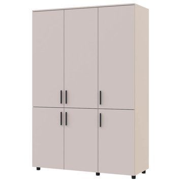 Шкаф для одежды Торн Doros (Дорос) 3 ДСП (штанга) 135х51,6х200 см кашемир 44900495 фото мебель