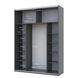 Шафа-купе G-Кайзер Doros (Дорос) 2 ДСП 180х60х240 42005089 фото 3