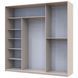 На фото наповнення шафи-купе Сіті Лайт Doros (Дорос) 3 Дзеркала 225х60х225 см кашемір