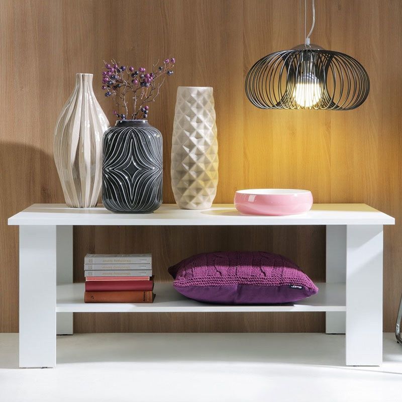 Стіл журнальний LAW/115 NEPO PLUS BRW білий S435-LAW/115-BI фото меблі