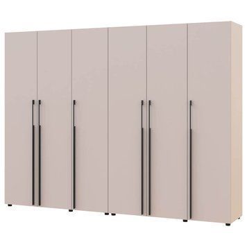 Шафа для одягу з шухлядками Каспер Doros (Дорос) 3+3 ДСП 270х48х204 см кашемір 42005572 фото меблі