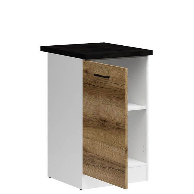 Тумба кухонна D1D/50/82L ZBL JUNONA LINE BRW білий / дуб делано світлий K24-D1D/50/82_L_ZBL-BI/DDJ/LMC фото меблі