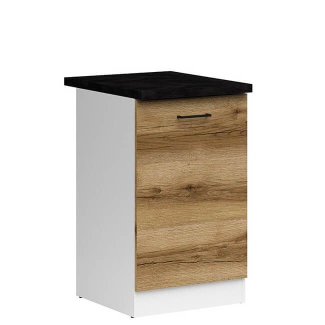 Тумба кухонна D1D/50/82L ZBL JUNONA LINE BRW білий / дуб делано світлий K24-D1D/50/82_L_ZBL-BI/DDJ/LMC фото меблі