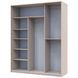 На фото наповнення шафи-купе Сіті Лайт Doros (Дорос) 3 Дзеркала 180х60х225 см кашемір