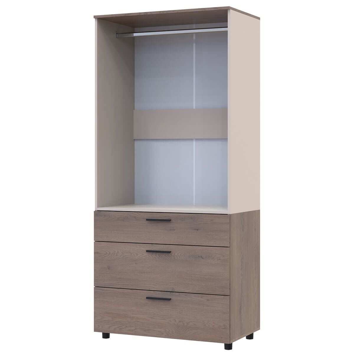 Шкаф для одежды Торн Doros (Дорос) 2 ДСП/3Ш (штанга) 90х51,6х200 см кремона канноло / кашемир 44900453 фото мебель