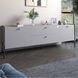 Тумба под телевизор с ящиками LION Wood с черными металлическими ножками 180х50х40 см кашемир 18166 фото мебель