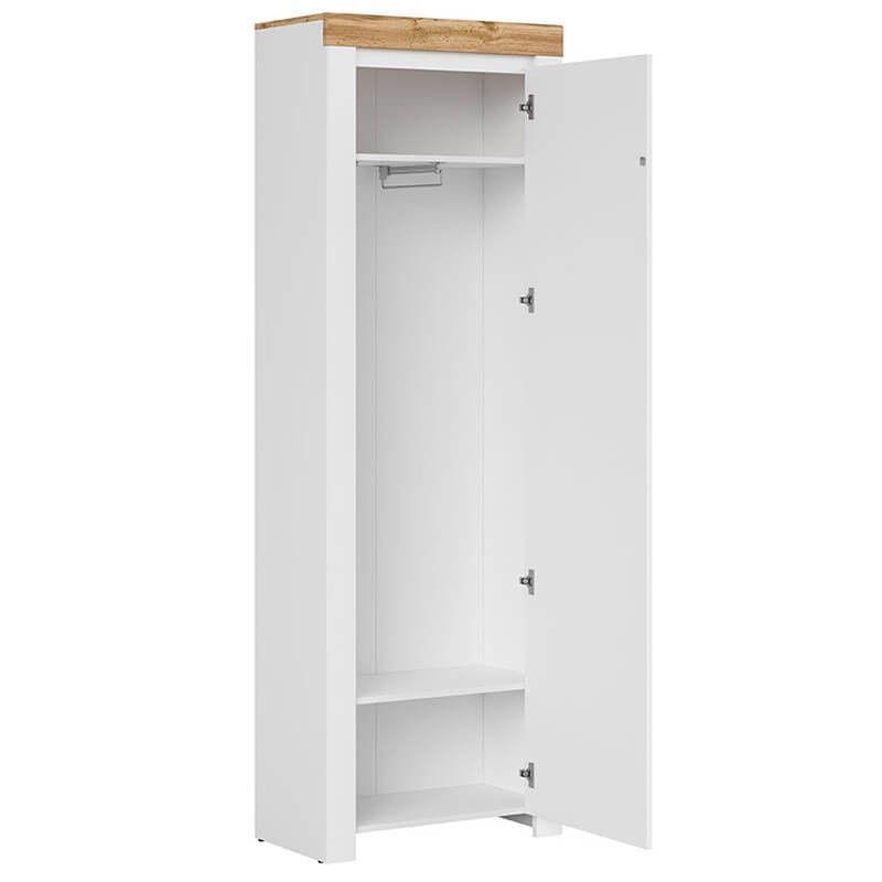 Прихожая HOLTEN BRW белый / дуб вотан / белый глянец S440-HALLWAY-BI/DWO/BIP фото мебель