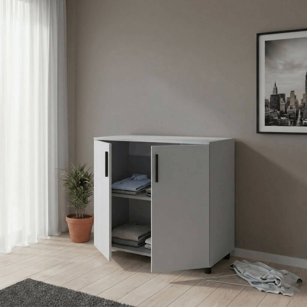 Тумба Торн Doros (Дорос) 2 ДСП 90х51,6х80 см сірий 41510147 фото меблі