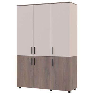 Шкаф для одежды Торн Doros (Дорос) 3 ДСП (штанга) 135х51,6х200 см кремона канноло / кашемир 44900499 фото мебель