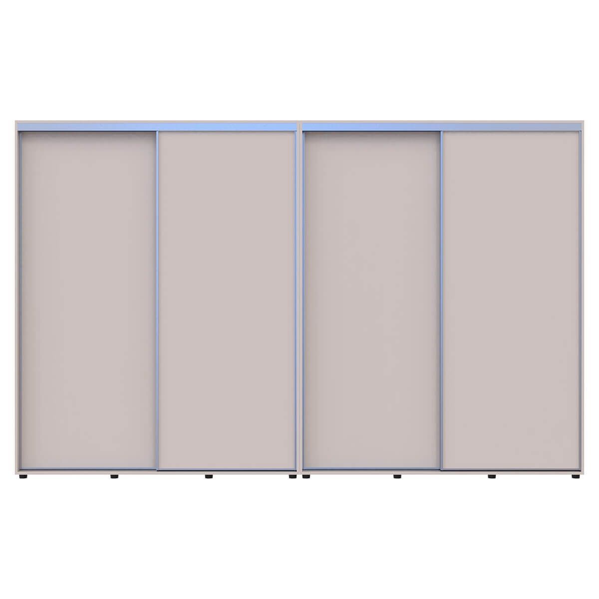 Шкаф-купе Сигма Слим Doros (Дорос) 2+2 ДСП 340х60х214,4 см кашемир 42005615 фото мебель