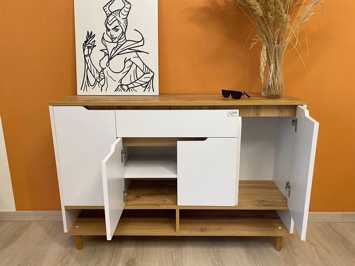 Тумба для взуття у передпокій LION Салліван Тумба-2 бетон Style 17522 фото меблі
