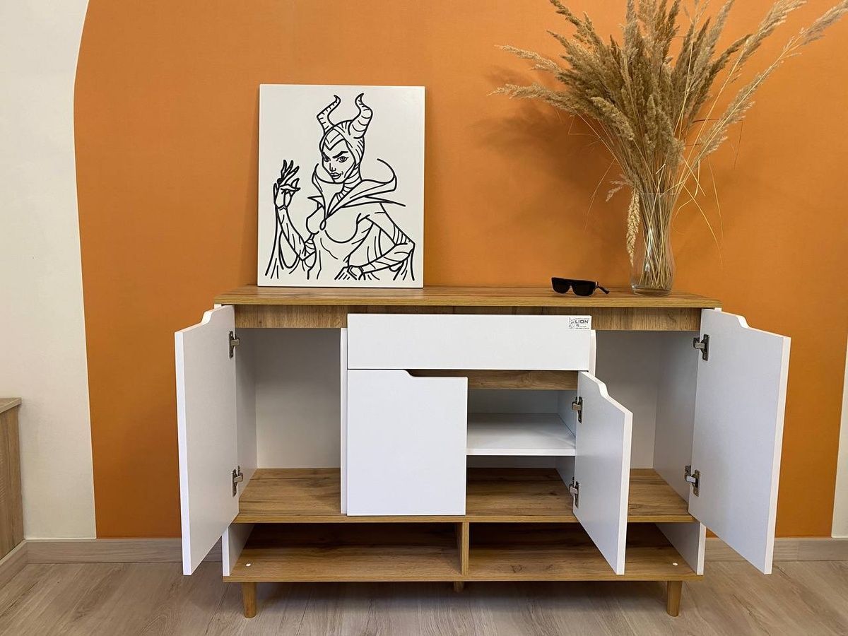 Тумба для взуття у передпокій LION Салліван Тумба-2 бетон Style 17522 фото меблі