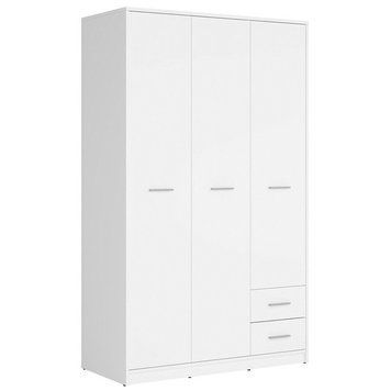 Шкаф SZF3D2S NEPO PLUS BRW белый S435-SZF3D2S-BI фото мебель